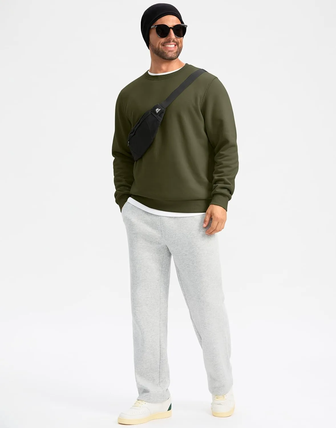 G Gradual Sherpa Lined Sweatshirts for Men Fleece Crewneck Sweatshirt Pullover Warm Shirts for Winter