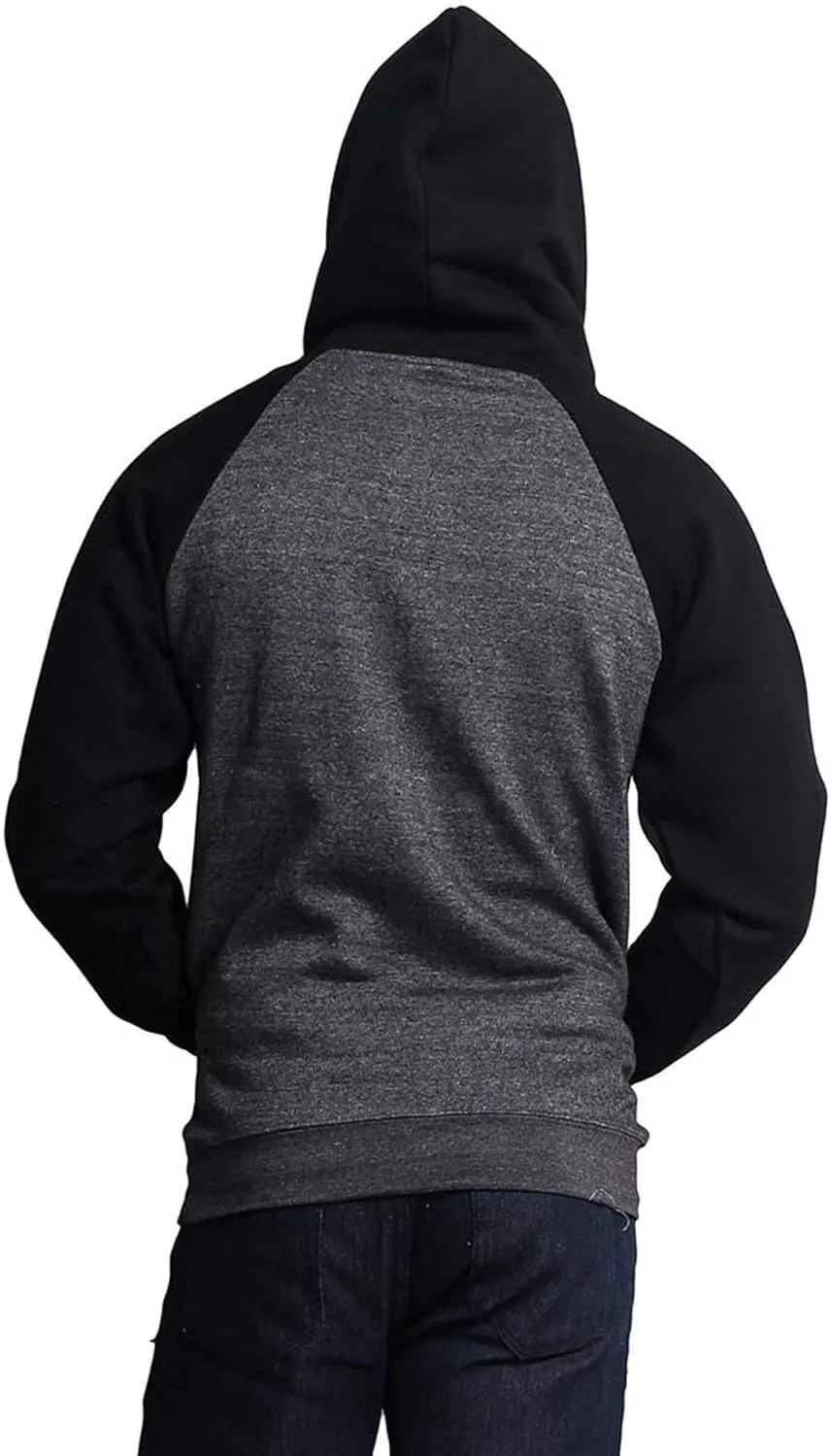 G-Style USA Premium Heavyweight Contrast Raglan Sleeve Pullover Hoodie Sweatshirt