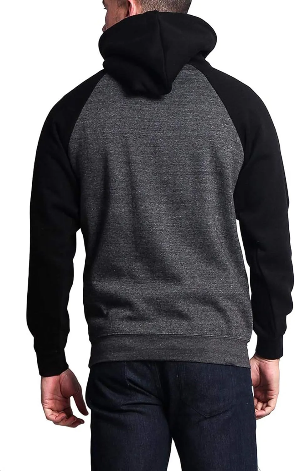 G-Style USA Premium Heavyweight Contrast Raglan Sleeve Pullover Hoodie Sweatshirt