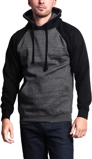 G-Style USA Premium Heavyweight Contrast Raglan Sleeve Pullover Hoodie Sweatshirt