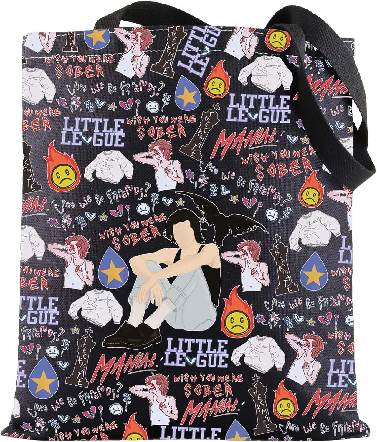 G2TUP Album Cosmetic Makeup Bag Gray Music Fans Gift Singer Lyrics Zipper Pouch Concert Tour Merch (Wish Y Were BL TG)