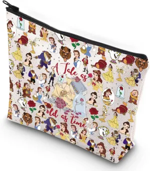 G2TUP Beaty Story Inspired Cosmetic Bag Fairy Tales Gift Tale as Old as Time Fans Gift Fairy Tale Merch(Old As Time New)