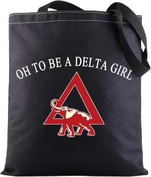 G2TUP Elephant Sorority Makeup Bag Oh To Be A Girl Cosmetic Pouch with Zippered Pocket for Women Girls (Oh To Be BL TG)