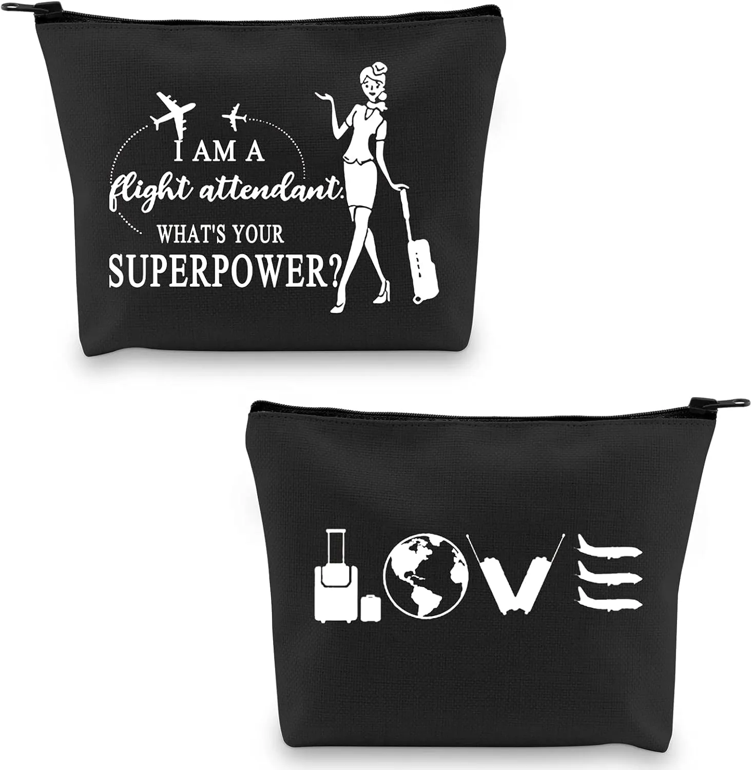 G2TUP Flight Attendant Gifts Stewardess Aviation Travel Cosmetic Bag Flight Training Graduation Gift I am a Flight Attendant