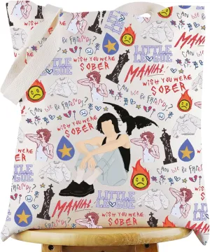 G2TUP Singer Album Cosmetic Makeup Bag Gray Music Fans Gift Singer Album Lyrics Zipper Pouch Bag Singer Concert Tour Merch (Wish You Were TG)