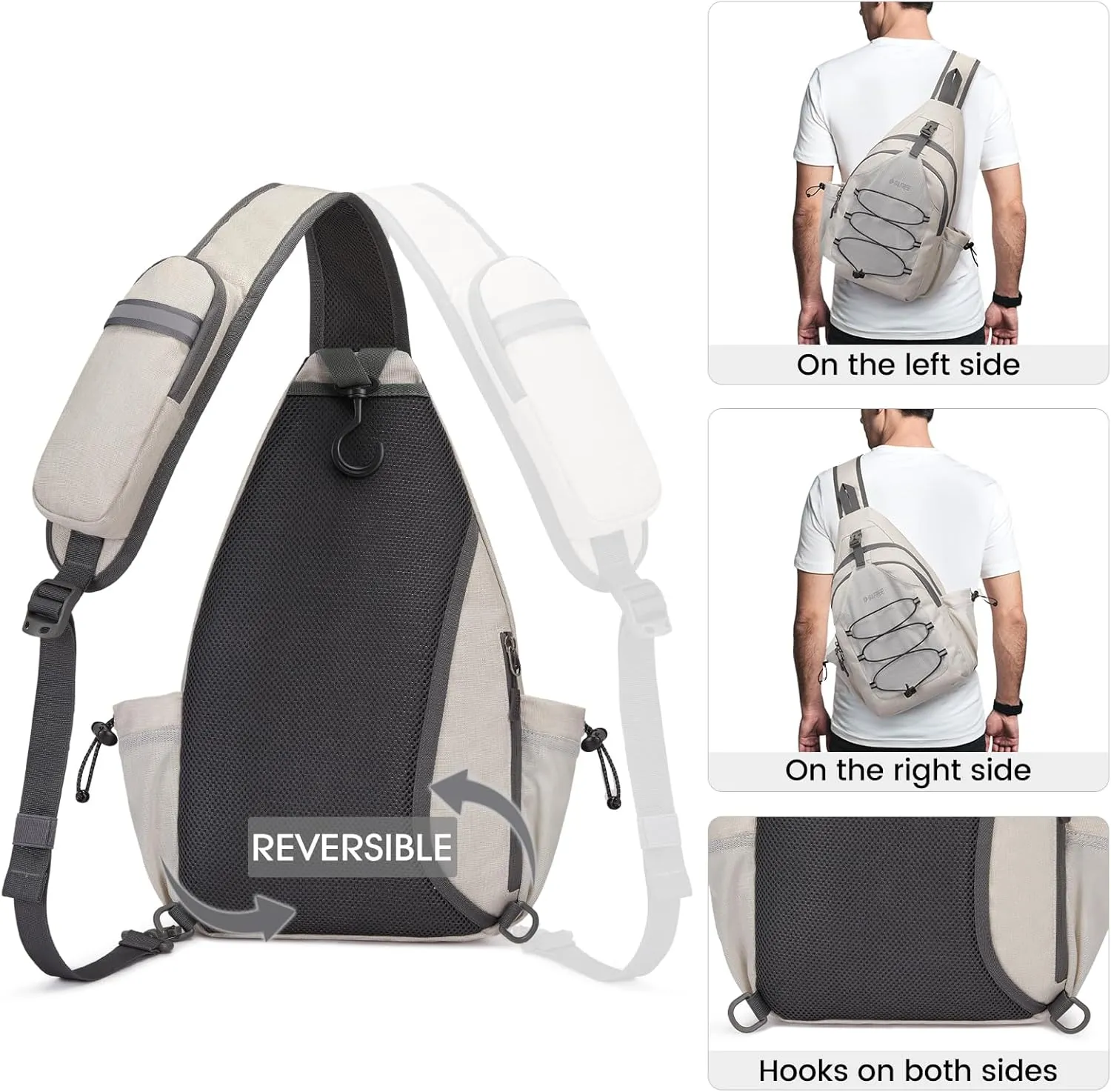 G4Free Pickleball Bag, Crossbody Sling Bag for Men Women, Pickleball Backpack, Pickle Ball Paddle Bag Gifts for Sports