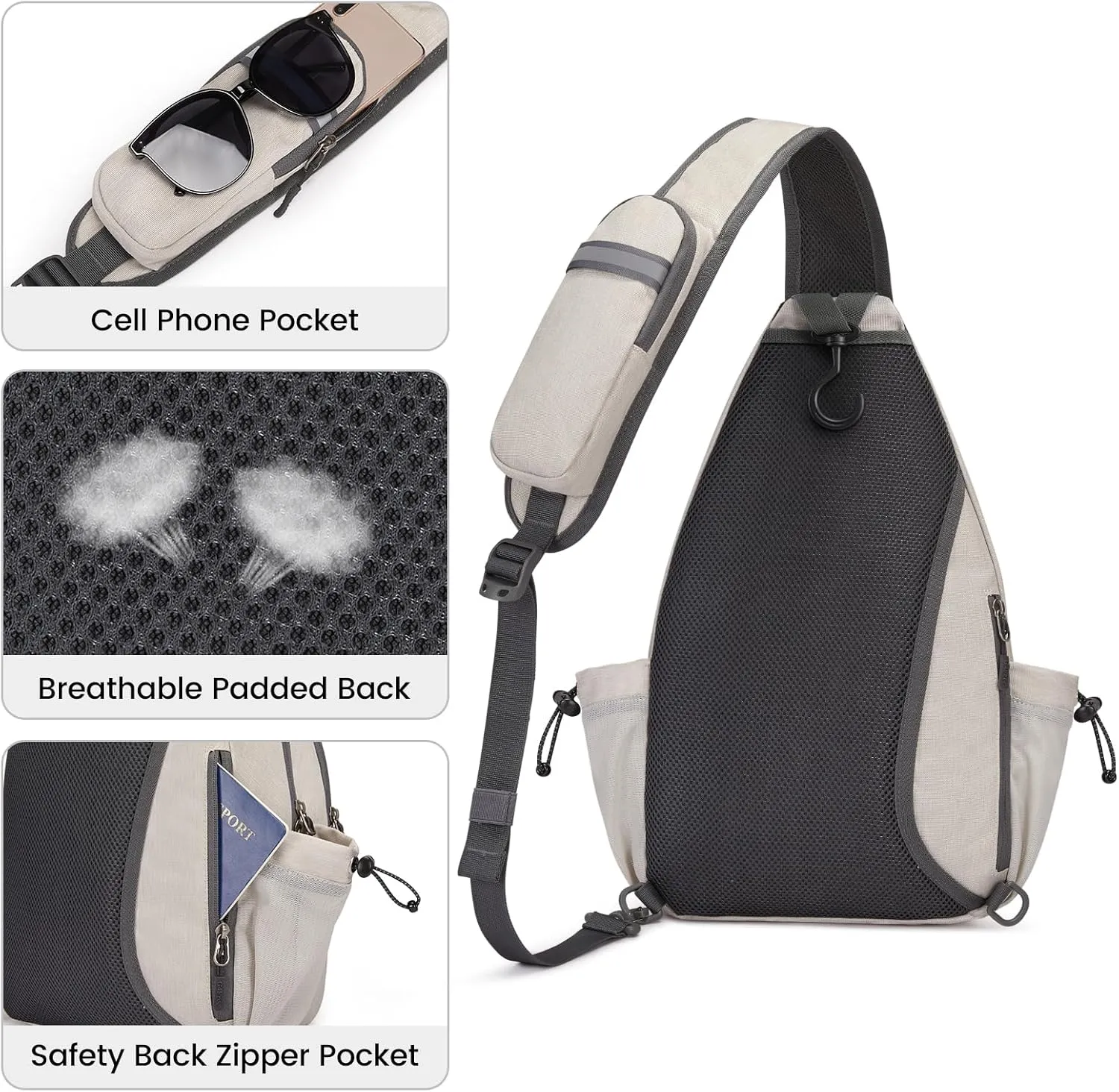 G4Free Pickleball Bag, Crossbody Sling Bag for Men Women, Pickleball Backpack, Pickle Ball Paddle Bag Gifts for Sports