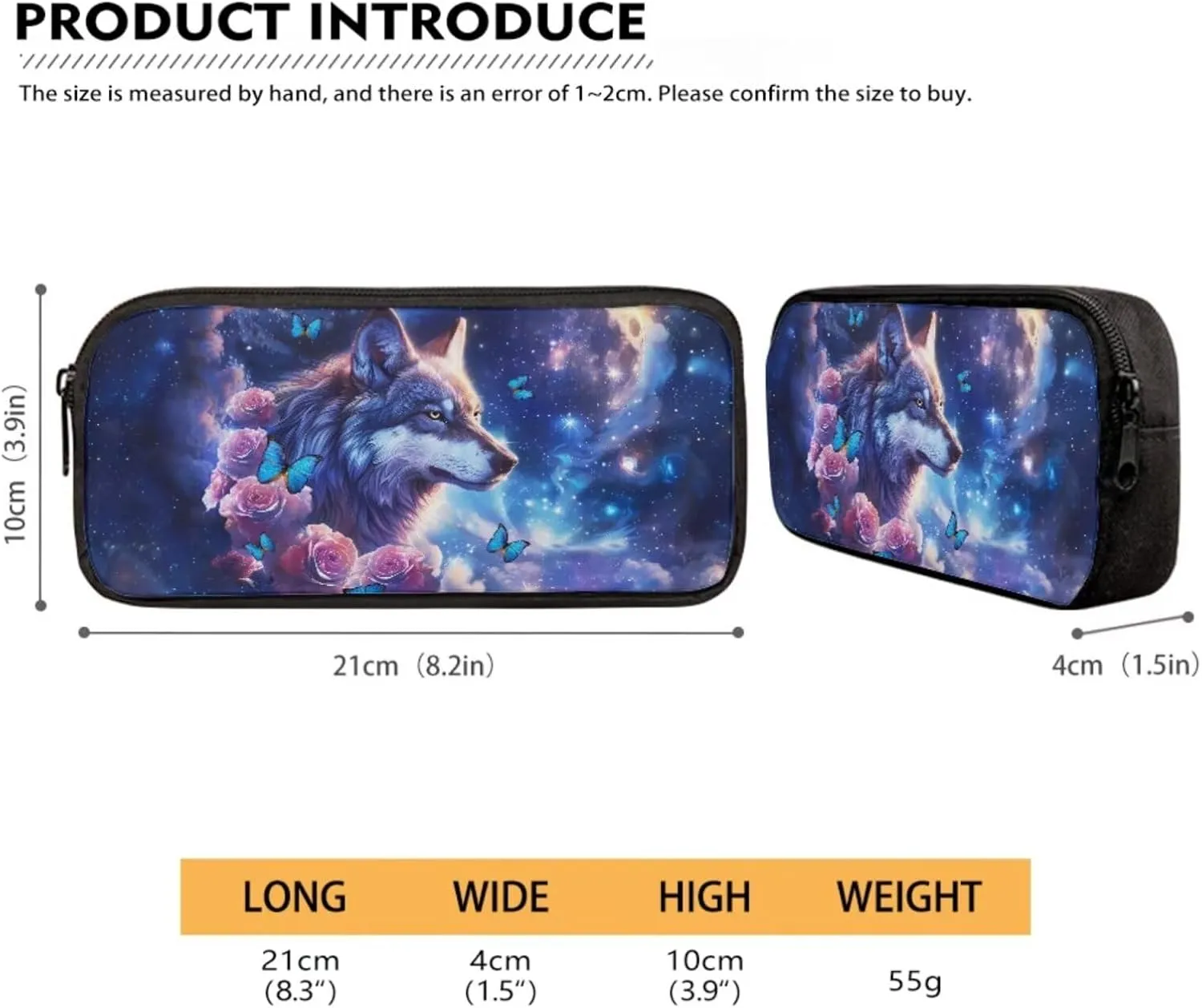 Galaxy Wolf Backpack for Boys 8-10/10-12 Middle School Bag Kids Bookbag With Lunch Box Pencil Case Set 3 In 1 Teens Backpacks 3Rd/4Th/5Th/6Th Grade Butterfly Flower Book Bags Purple