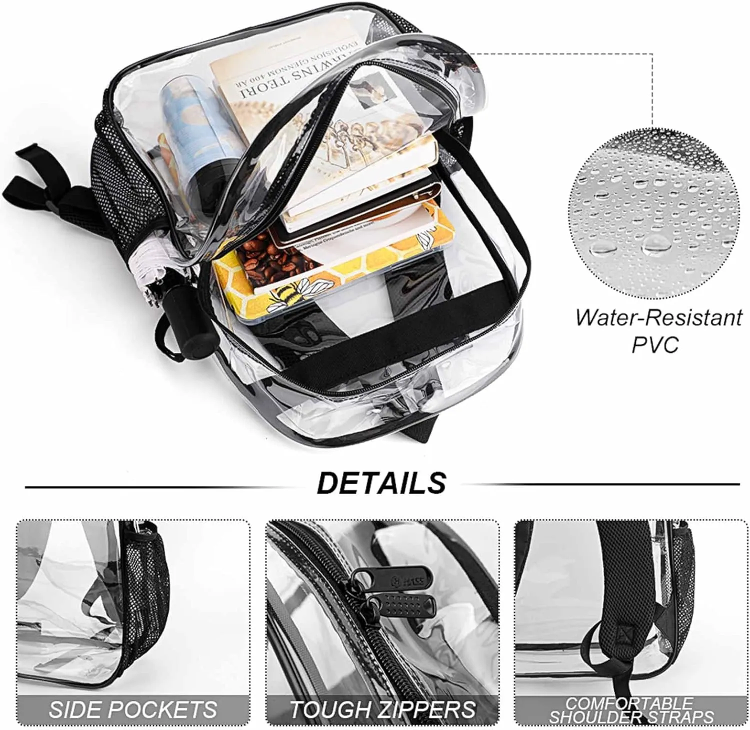 Game Machine Style Clear Backpack See Through Boys Backpacks for School, Transparent Backpack for College Workplace, Waterproof Heavy Clear Book Bag, Back to School Gift