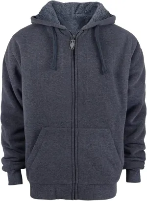 Gary Com Heavyweight Sherpa Hoodies for Men, Thick Fleece Lined Full Zip Up Winter Warm Sweatshirts Work Jackets