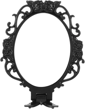 Gatuida Flower Design Handheld Makeup Mirror Portable Travel Hand Mirror for Chic Retro Style for Quick Makeup Go