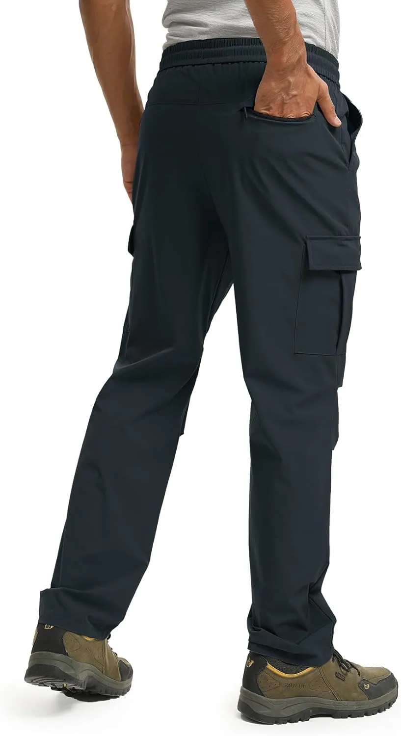 GEMYSE Men's Track Pants Lightweight Quick Dry Travel Fishing Joggers Running Workout Active Athletic Hiking Pants