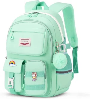 Girls Backpack for School, Teenage Multiple Pockets Backpack, Bookbag for Primary Elementary High School