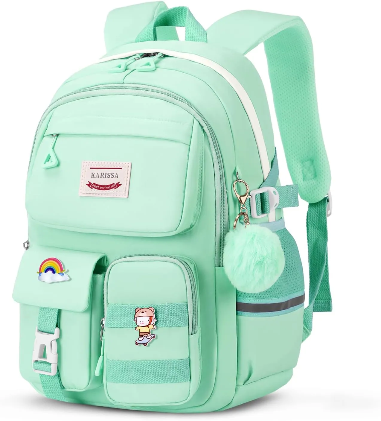 Girls Backpack for School, Teenage Multiple Pockets Backpack, Bookbag for Primary Elementary High School