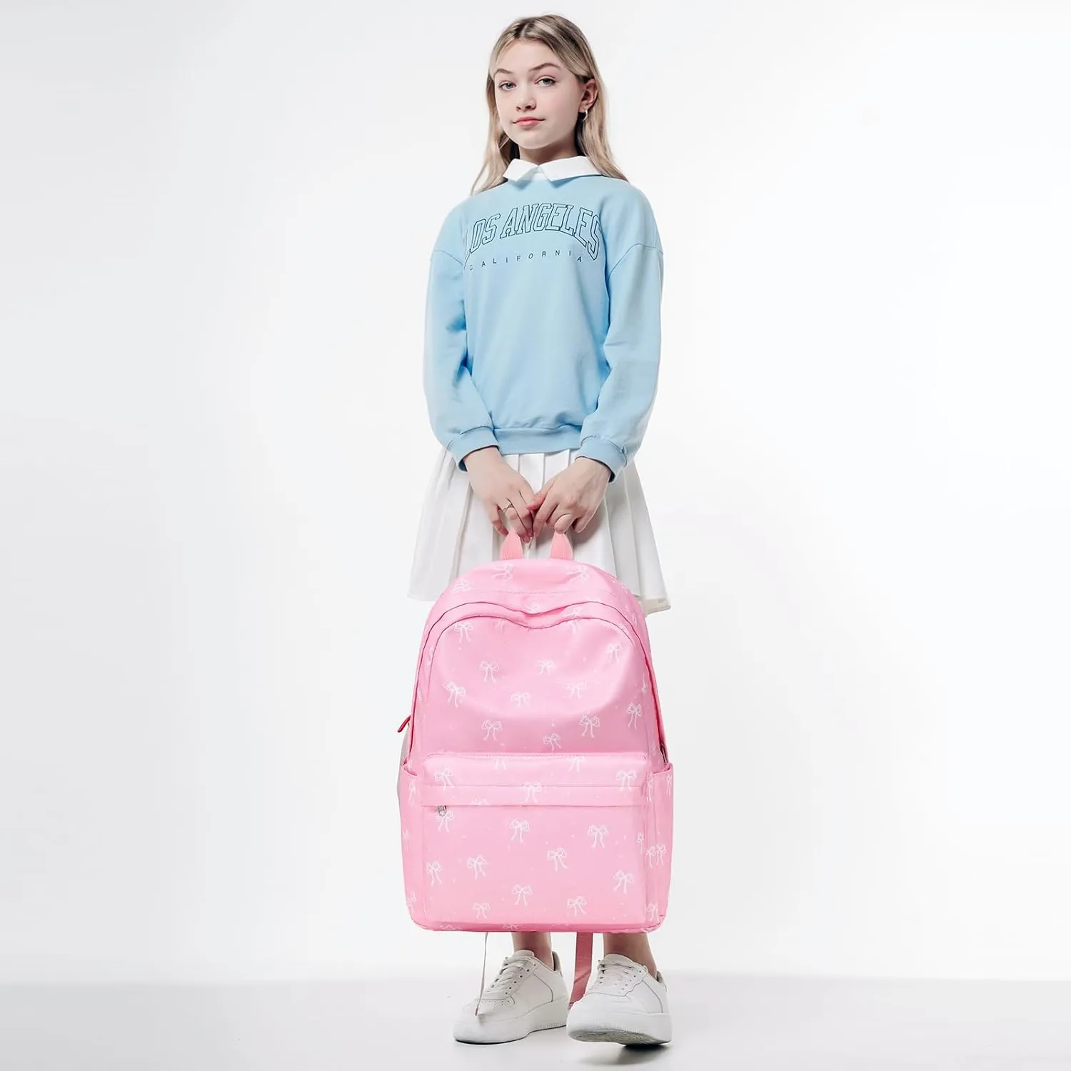 Girls Boys Backpack with Lunch Box Pencil Case for Elementary, 3 in 1 Large Capacity Kids Backpack for School Girls Boys