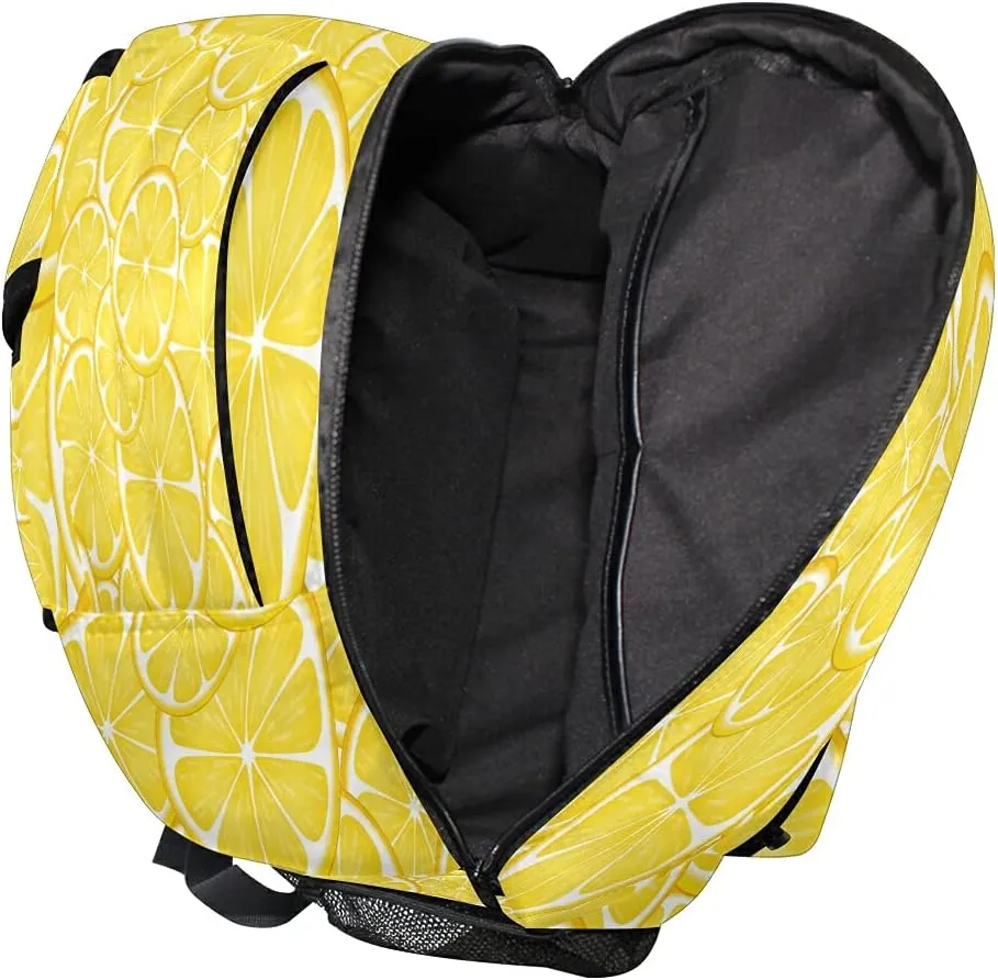 Girls Lemon Backpack Yellow Lime Backpacks 3-5th Grade School Bookbags Teen