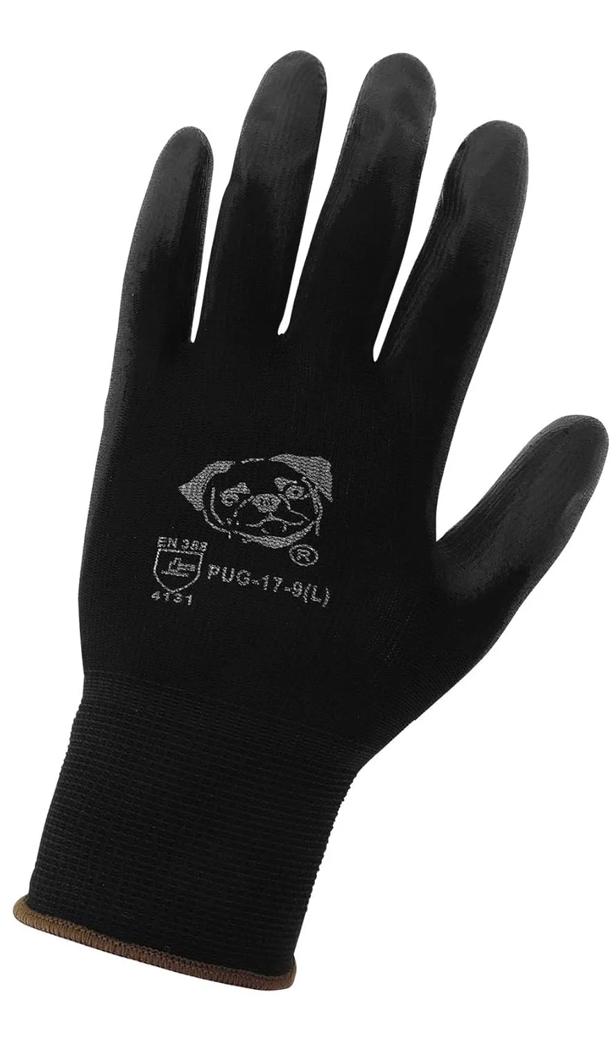 Global Glove PUG-17 Lightweight Polyurethane Dipped Work Gloves, Anti-Static/Electrostatic Compliant with Secure Grip, Bare Hand Sensitivity, Black, 144 Pairs, Large