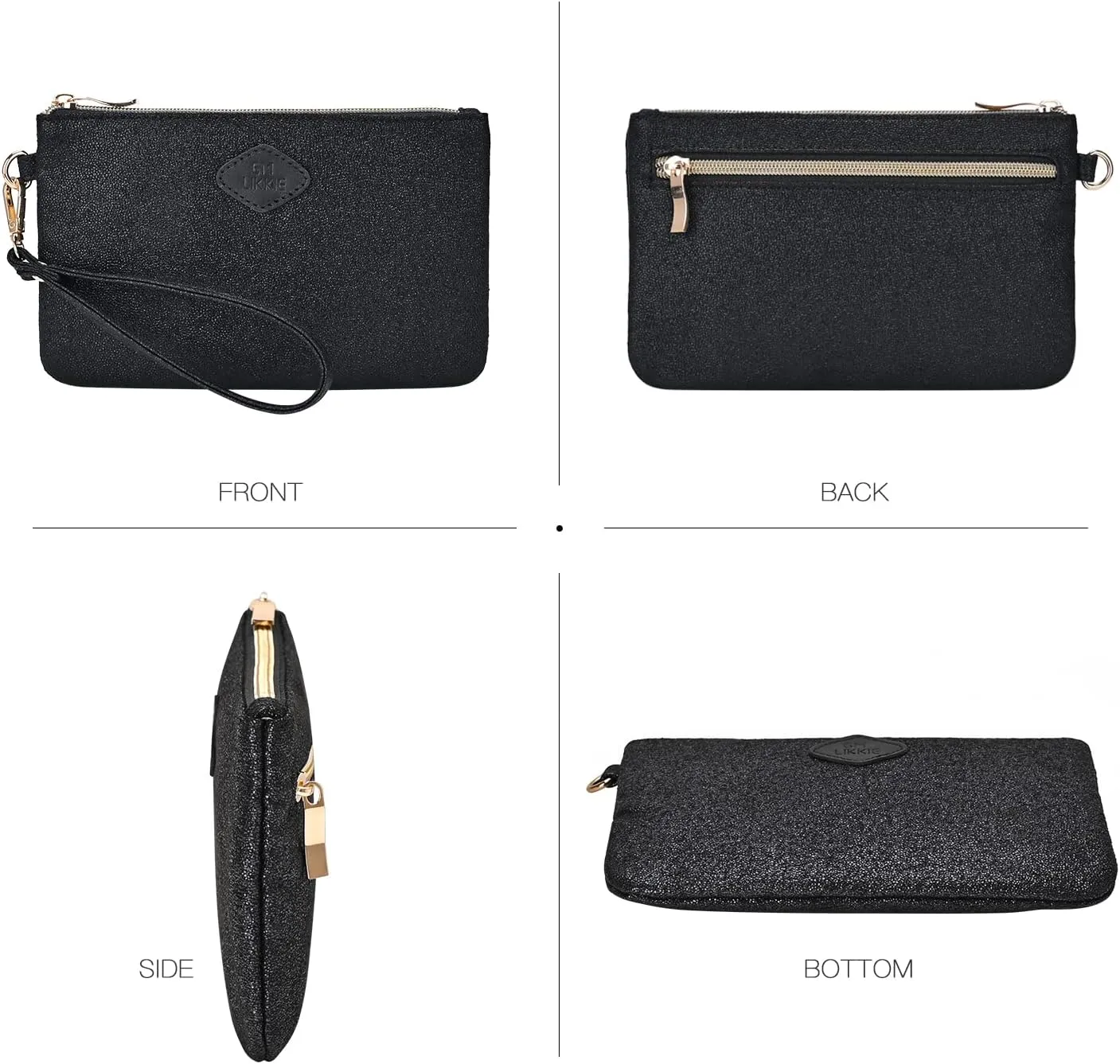 GM LIKKIE Wristlet Purse for Women, Evening Clutch Purse with strap for Party and Prom, Beach Bag for Summer