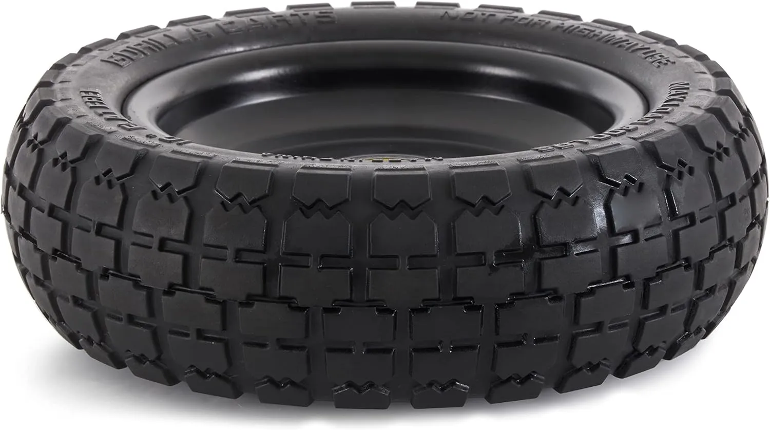 Gorilla Carts 10 Inch No Flat Replacement Wheel, Pneumatic Flat Free Cart Tires for Utility Garden Cart, Wheelbarrow, Dolly, and Wagon (2 Pack)