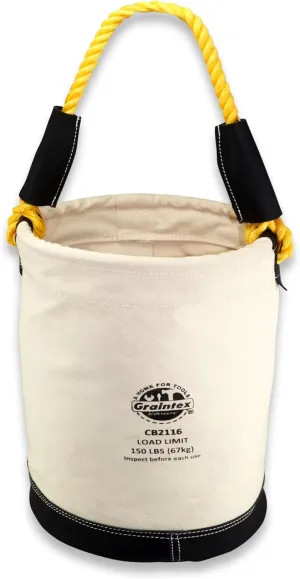 Graintex CB2116 Utility Canvas Bucket Leather Bottom
