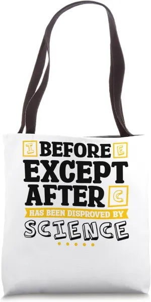 Grammar Police Science Lover for English Grammar Puns Tote Bag