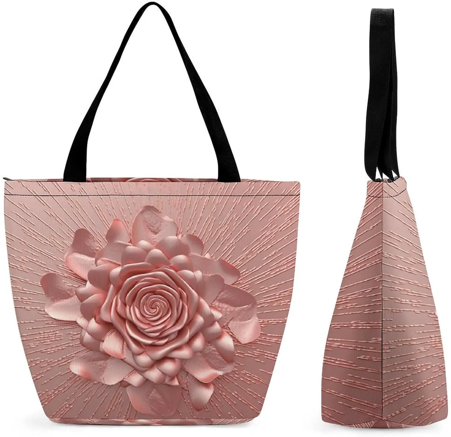 Grocery Bag Reusable Tote Bag Foldable Steam Locomotive Train Shopping Bag Handbag Washable Shoulder Bag for Travel