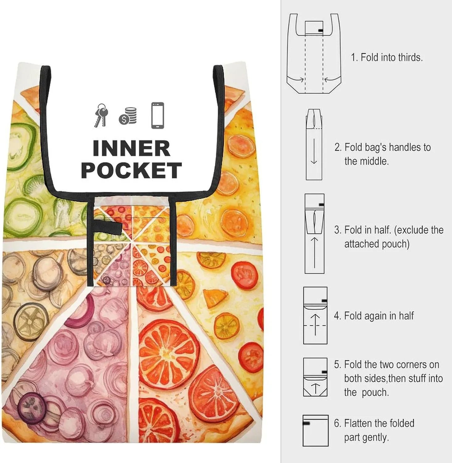 Grocery Bag Reusable Tote Bag Foldable Wild Elk Shopping Bag Handbag Washable Shoulder Bag for Travel