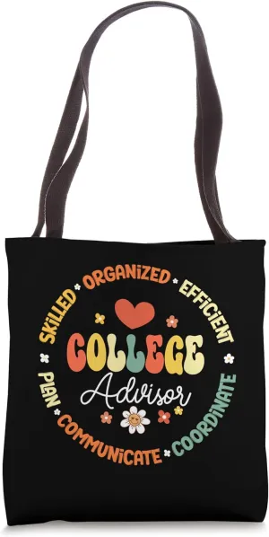 Groovy College Advisor Appreciation Week Back to School Tote Bag