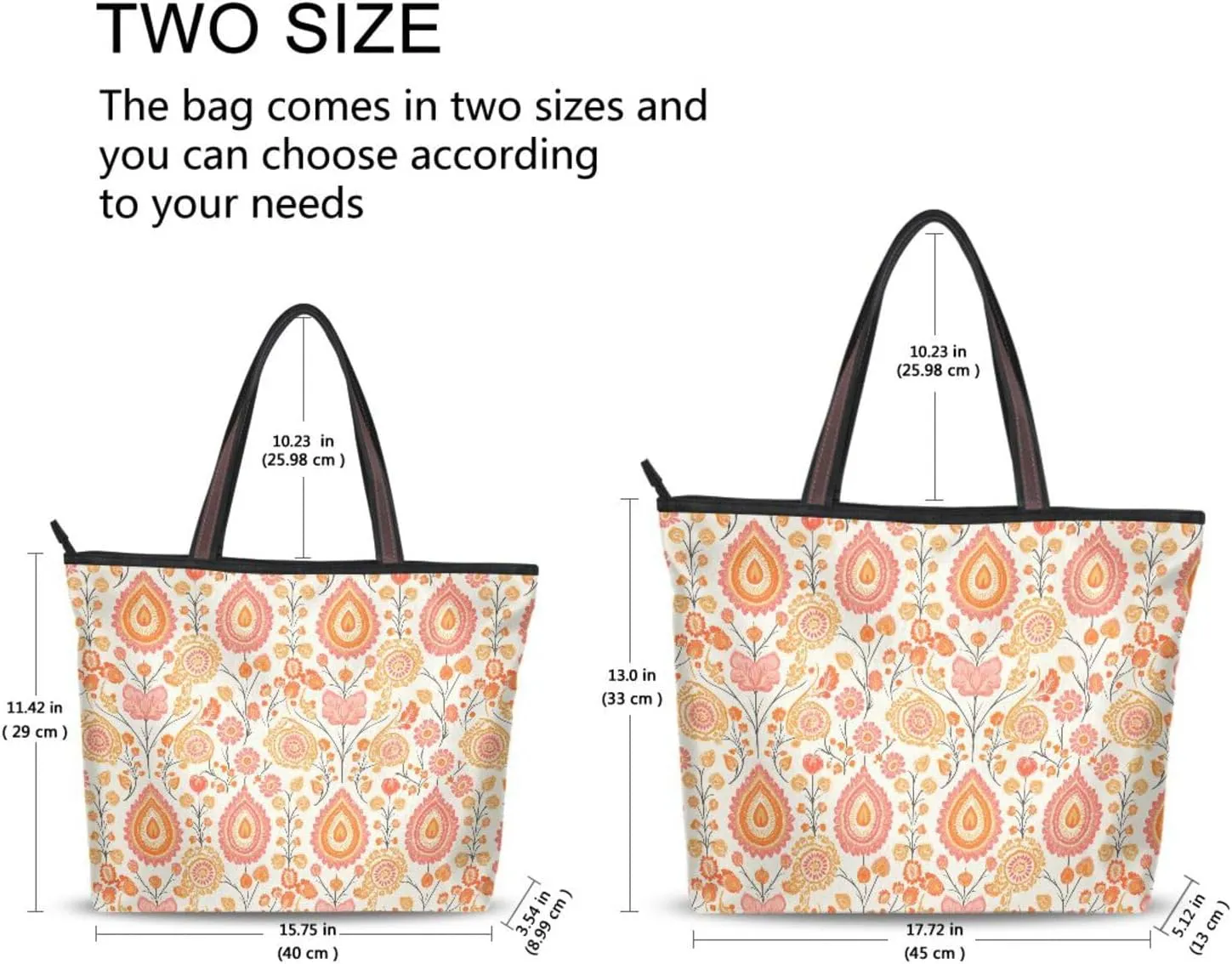 GuoChe Silk Fabric Zippered Womens Tote Bag Stylish Handbags Casual Shoulder Work for Everyday & Travel
