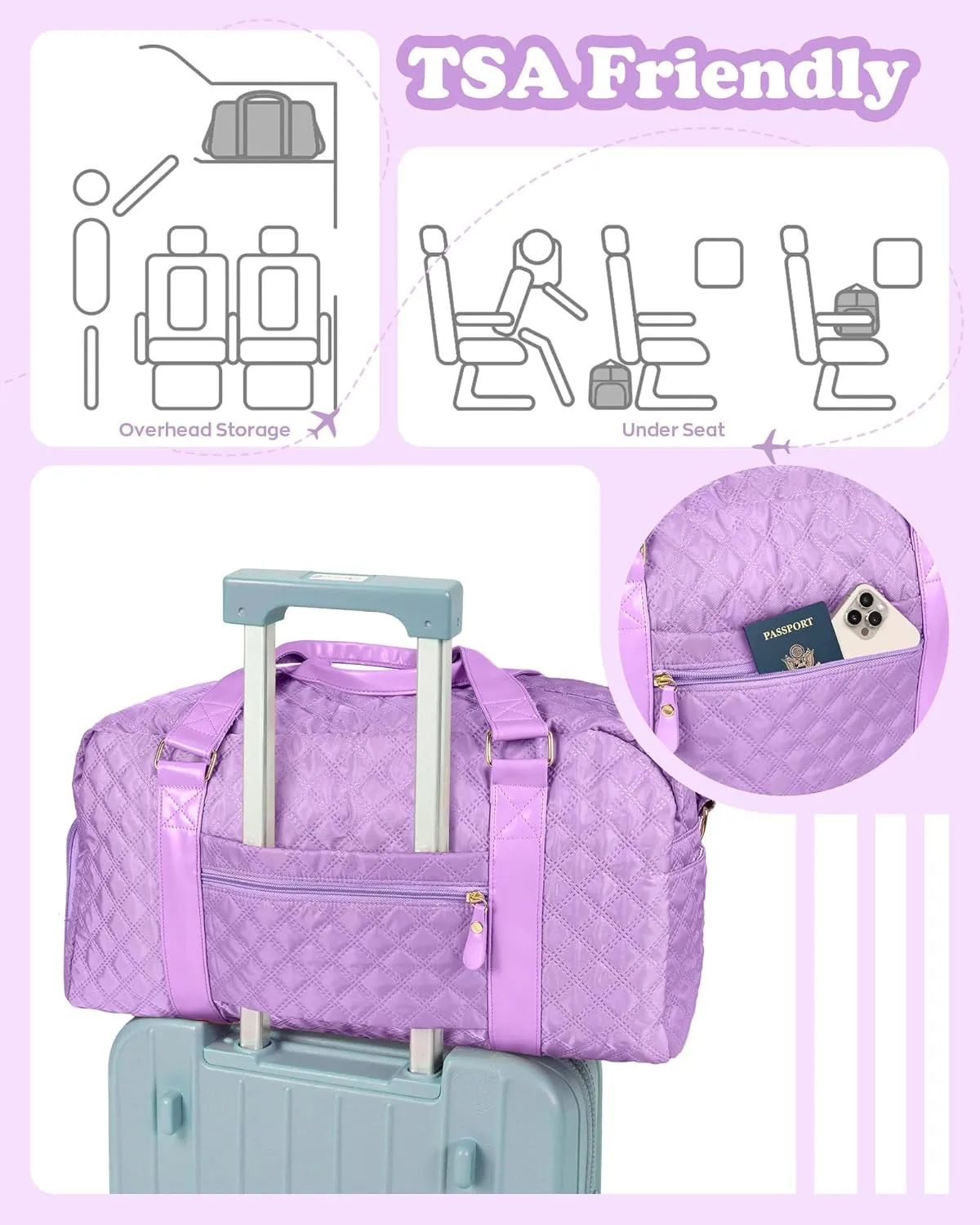 Gym Bag for Women, teen easter basket, Travel Duffle Bag, Girls Gifts, Personalized Weekender Bag, Overnight Bag Sleepover Bag Dance Bag, Girls Women Teacher Mom Gift