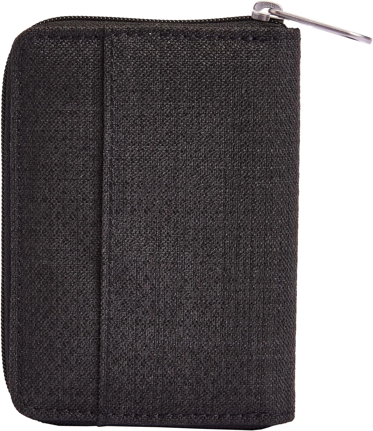 HAIKU Sprout Wallet, Lightweight Small Wristlet Wallet with Zippered Pouch, RFID Pockets, and Removeable Wrist Strap, Black in Bloom
