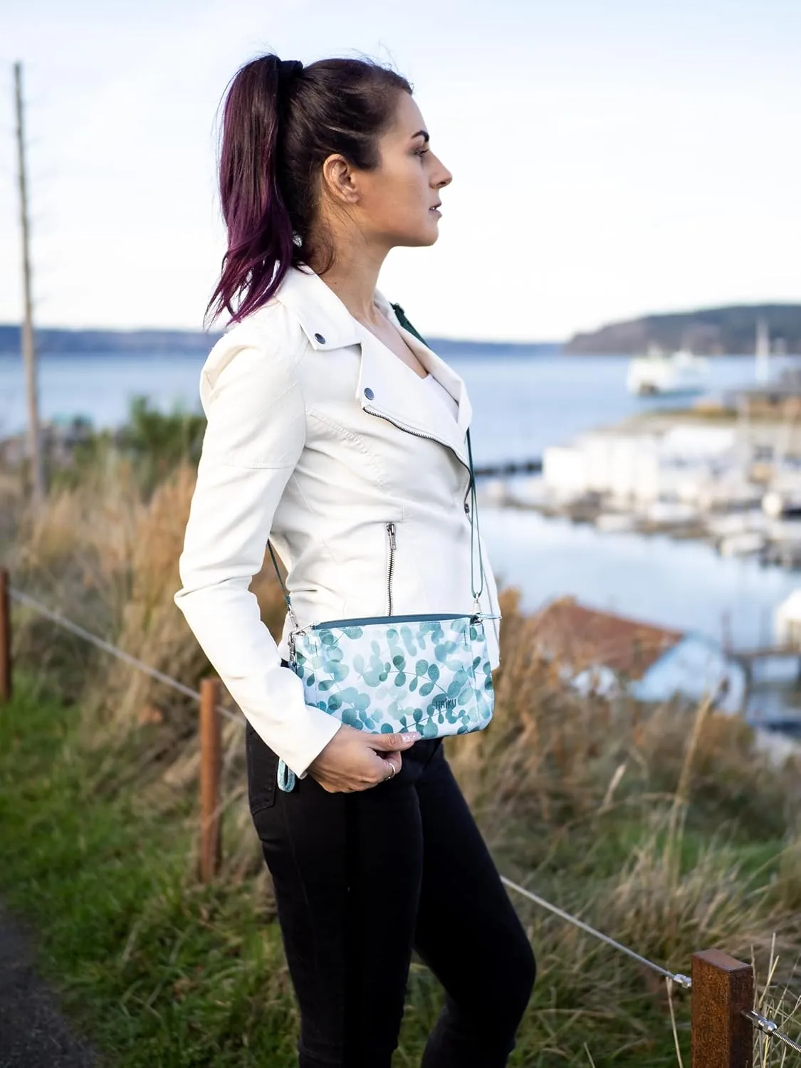 HAIKU Women's Small Stride Crossbody RFID Blocking Wristlet Wallet