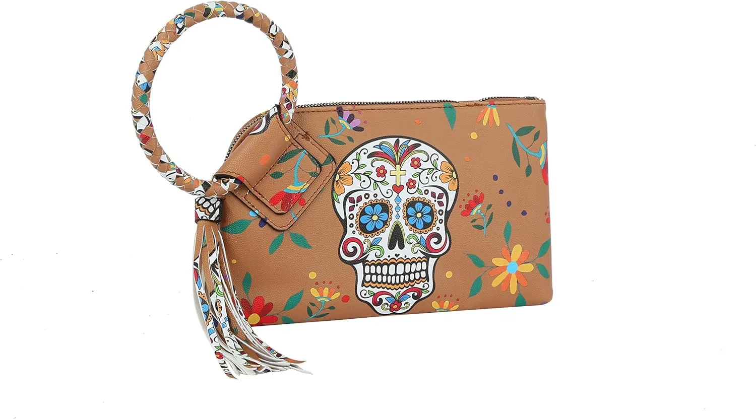 Handbag Republic Multi Print, Crocodile, Calavera Skull, Wristlet Evening Bag Purse Wallet For Women Vegan Leather by Virago