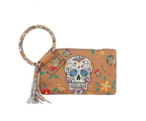 Handbag Republic Multi Print, Crocodile, Calavera Skull, Wristlet Evening Bag Purse Wallet For Women Vegan Leather by Virago