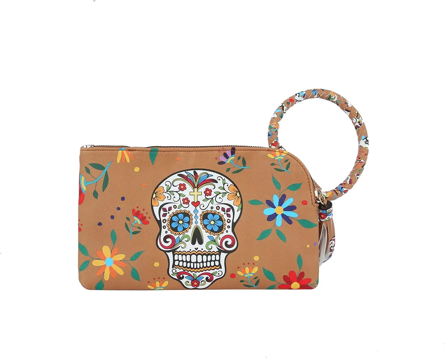 Handbag Republic Multi Print, Crocodile, Calavera Skull, Wristlet Evening Bag Purse Wallet For Women Vegan Leather by Virago