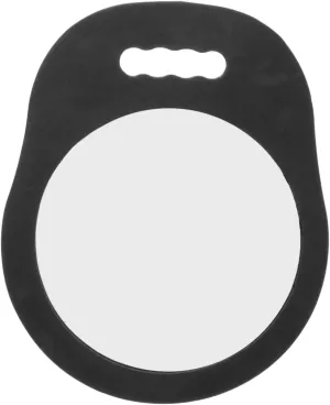 Handheld Foam Mirror for Barbers Impact-Resistant Round Rectangular Design Ergonomic Handle for Easy Use Salons and Versatile Haircut Tool with Reflection