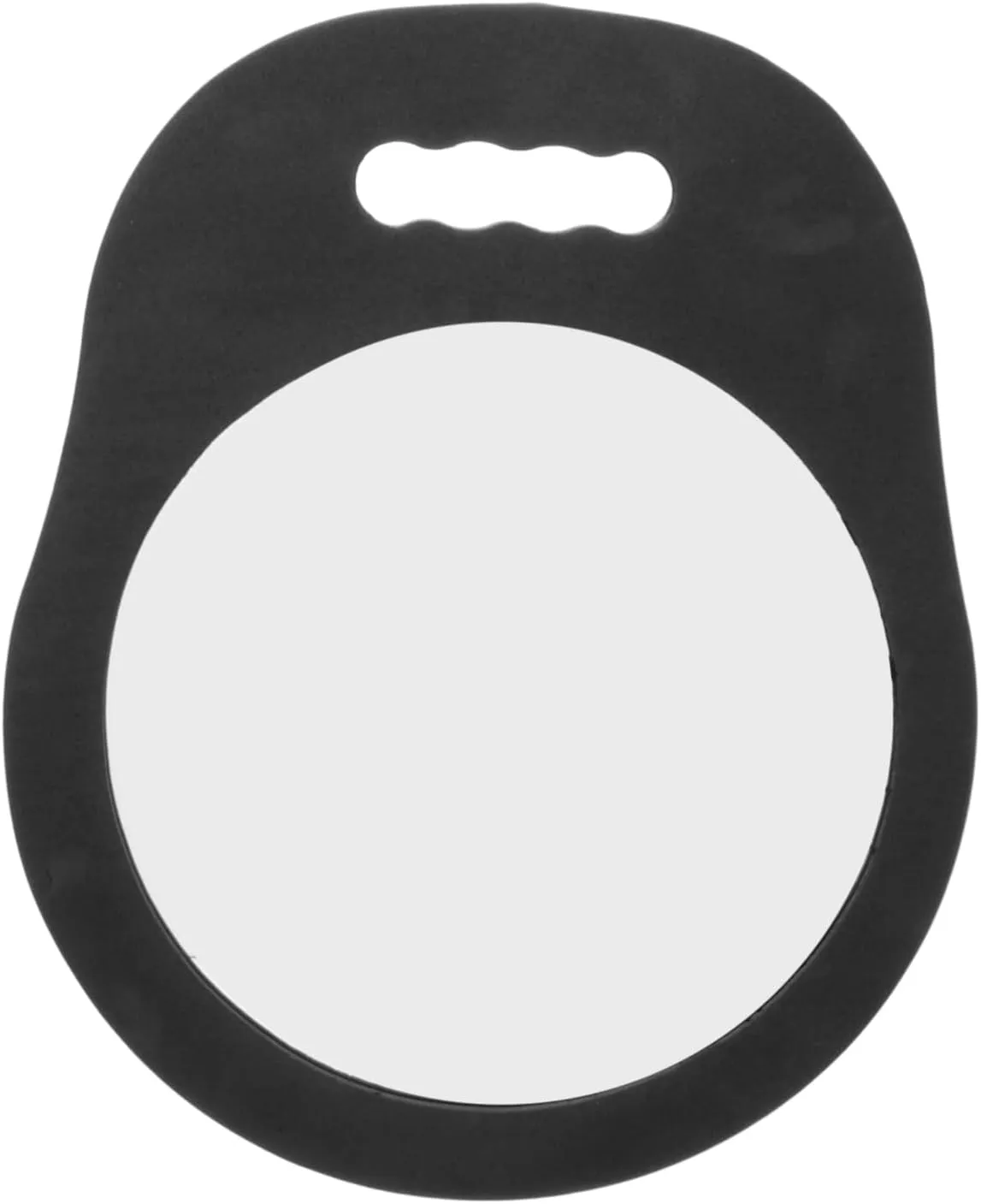 Handheld Foam Mirror for Barbers Impact-Resistant Round Rectangular Design Ergonomic Handle for Easy Use Salons and Versatile Haircut Tool with Reflection