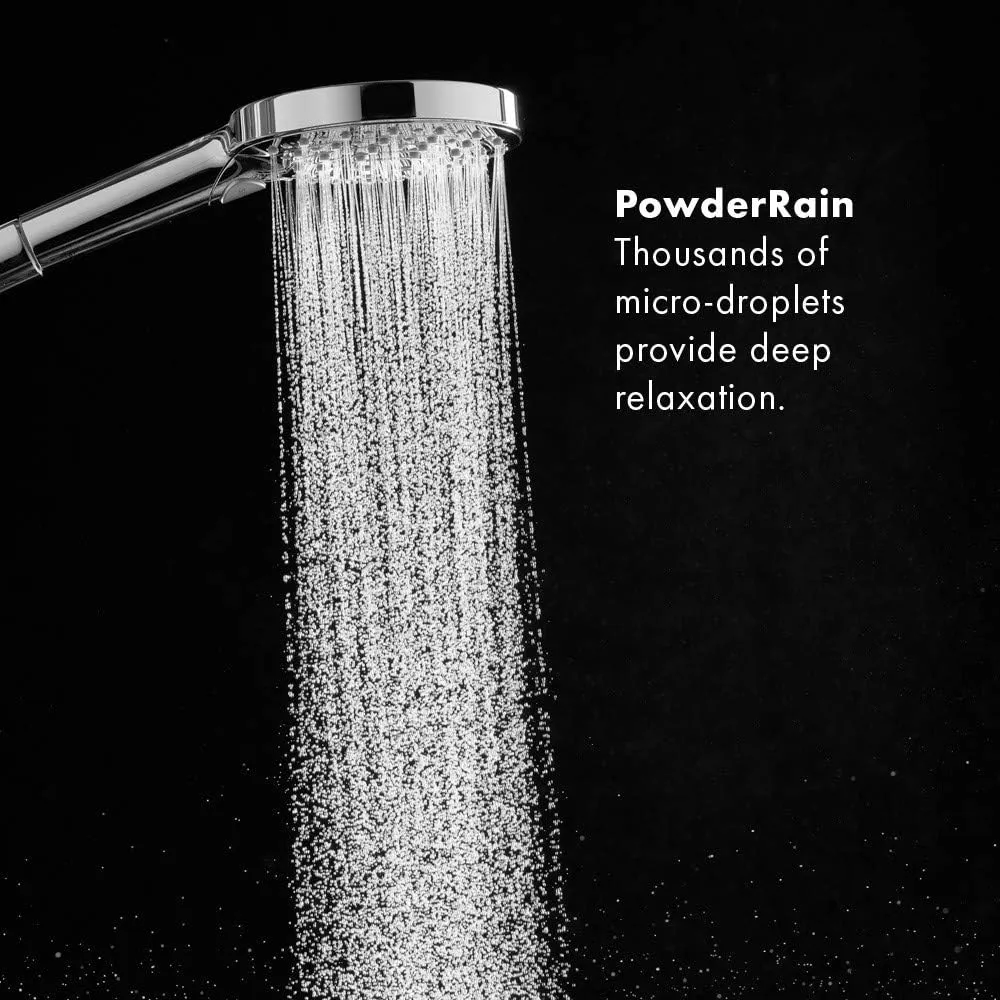 hansgrohe Raindance Select S Low Flow 5-inch Handheld Shower Head Modern 3 -Spray PowderRain, Rain, Whirl 26036821