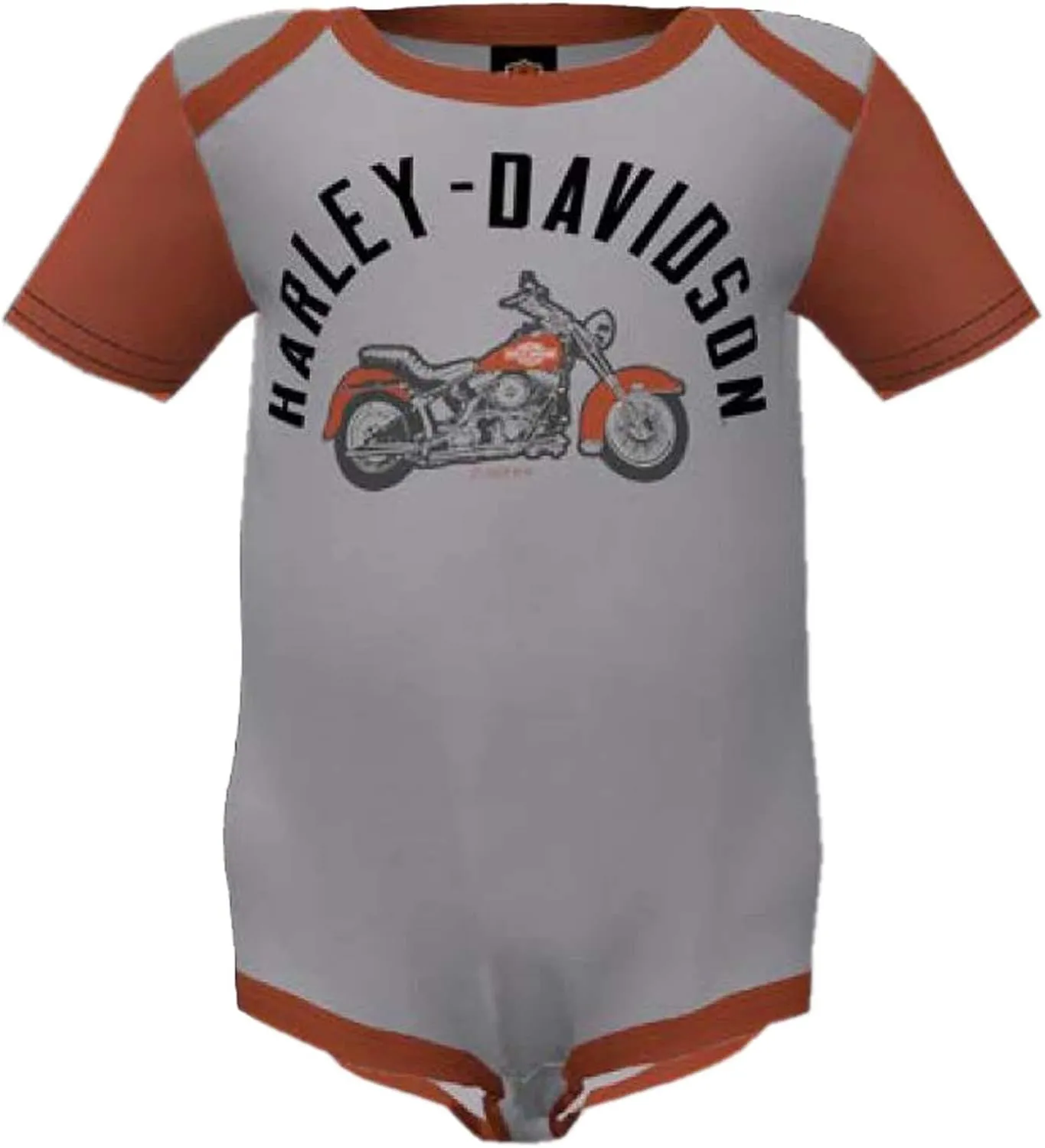 Harley-Davidson Baby Boys' 2-Pack Colorblocked Rib Creeper Set - Gray/Black