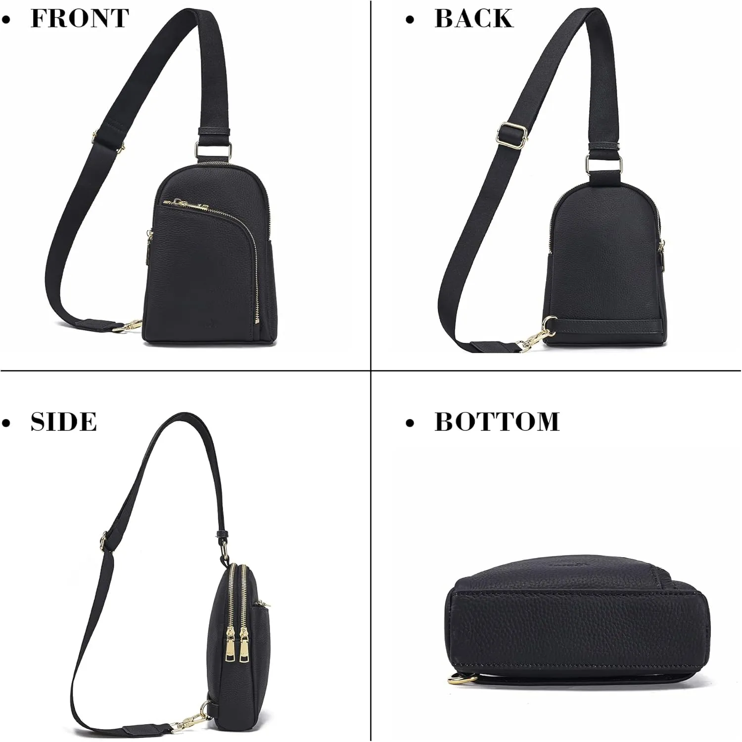 Haytijoe RFID Blocking Crossbody Bags for Women Travel Small Sling Bag Leather Cross Body Bag for Woman Fanny Packs Chest Bag