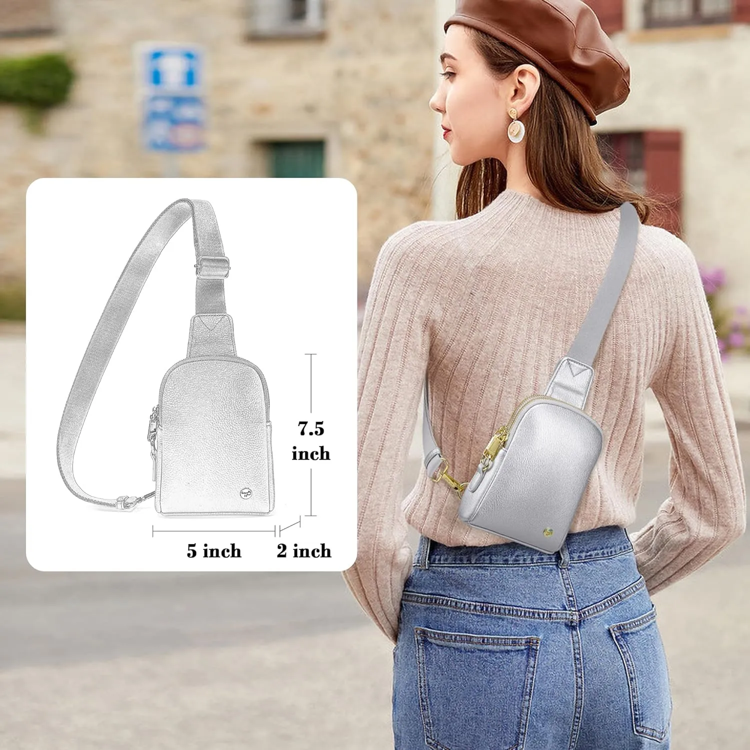 Haytijoe Small Crossbody Sling Bag for Women Travel Purses Anti Theft Cross Body Bag for Woman Fanny Packs