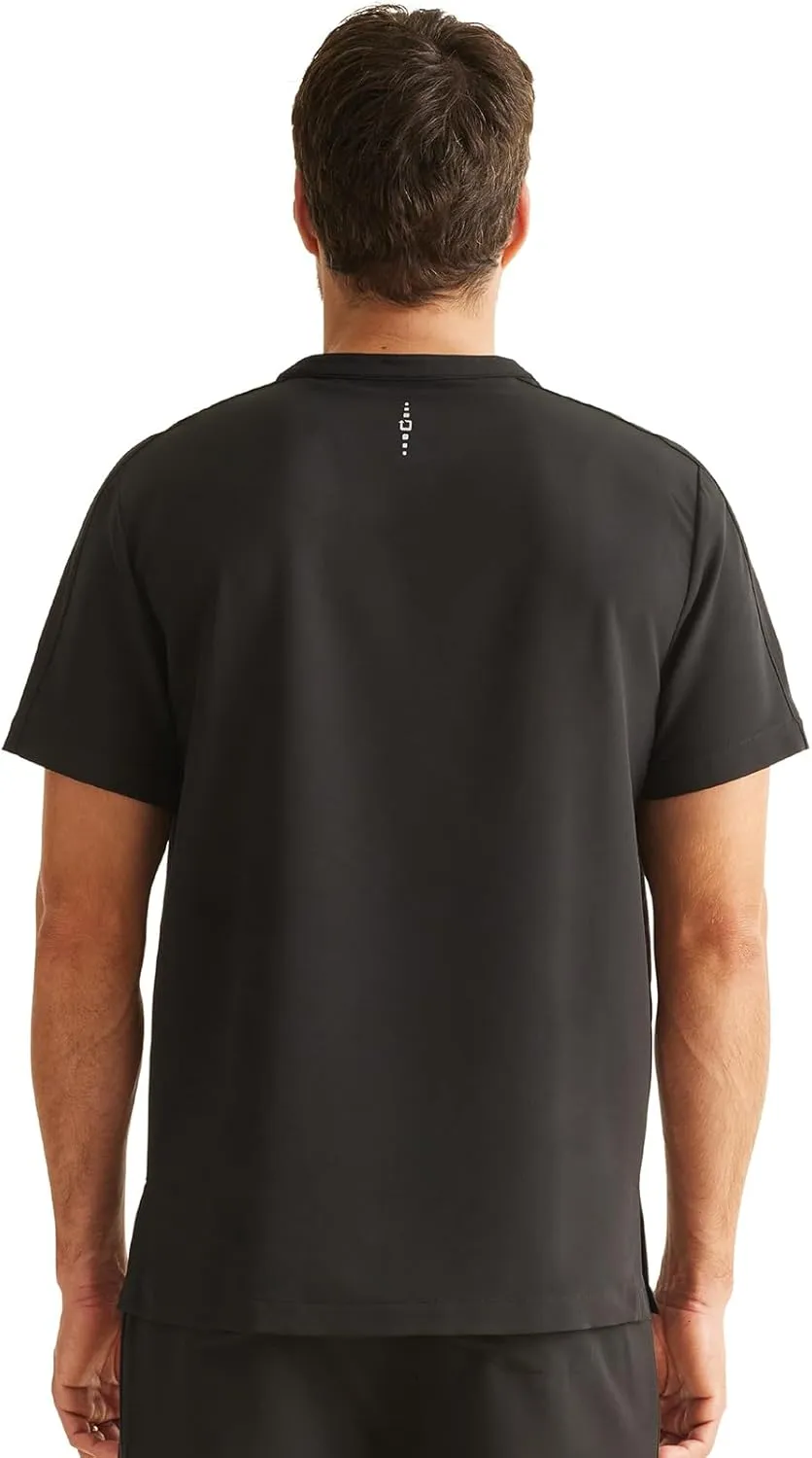 Healing Hands Men's Medical Scrub Top Shane with 1 Pocket, Snap-Closure Placket, Moisture Wicking, 360° Stretch - HH701