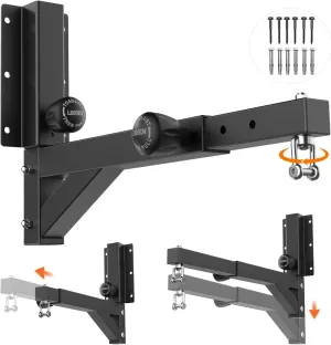 Heavy Duty Adjustable Punching Bag Hanger Wall Mount - Quick-Release Length & Height Heavy Bag Hanger, 800lb Capacity Punching Bag Stand for Home Gym, Boxing, MMA Training