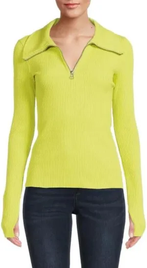 Helmut Lang Ribbed Quarter-Zip Pullover Size XS