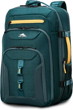 High Sierra Hi-Life Travel Backpack - Features 2-inch Expansion, WetPak Pockets, 17” Laptop Compartment, Stack-It Strap, Adjustable Sternum Strap, Fleece Pocket, Dual Water Bottle Pockets