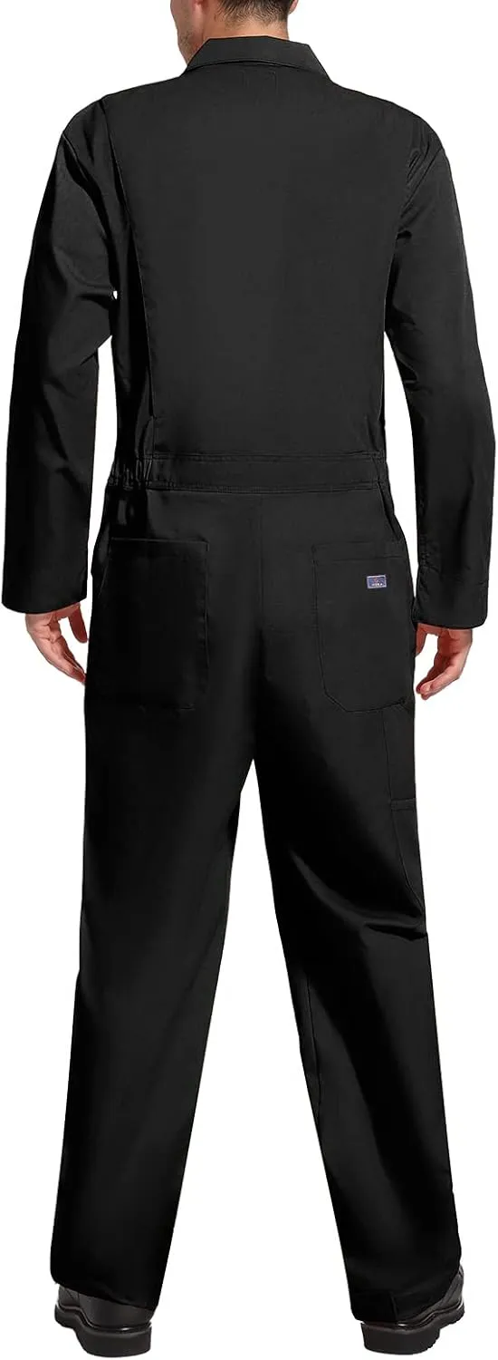 HISEA Men's Long Sleeve Coverall, Stain & Wrinkle Resistant Mens Work Coverall with Multi Pockets