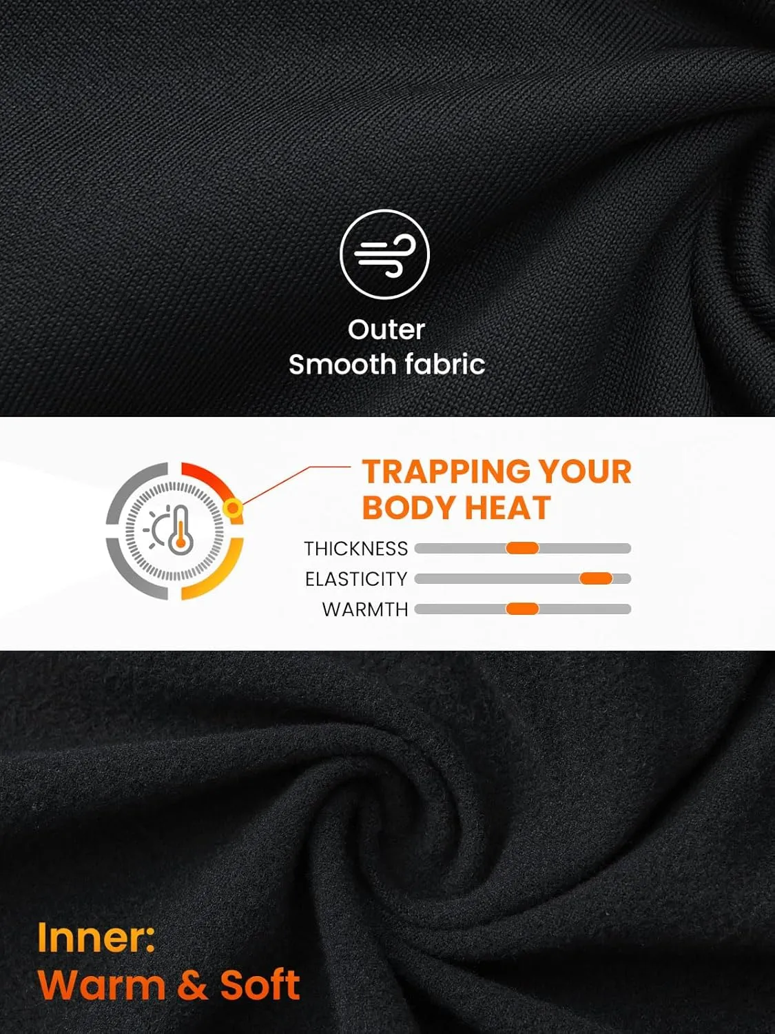 HOdo Plus Size Thermal Underwear Women Long Johns Fleece Lined Base Layer Top and Bottom Sets 1X-5X