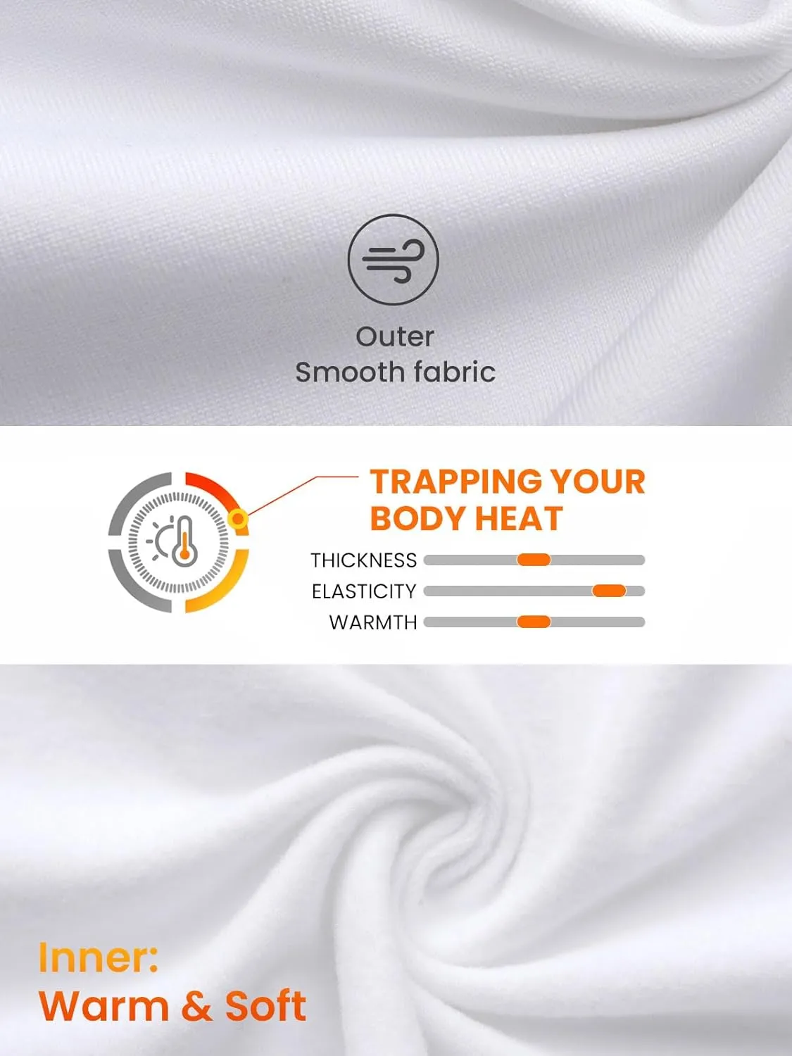HOdo Plus Size Thermal Underwear Women Long Johns Fleece Lined Base Layer Top and Bottom Sets 1X-5X
