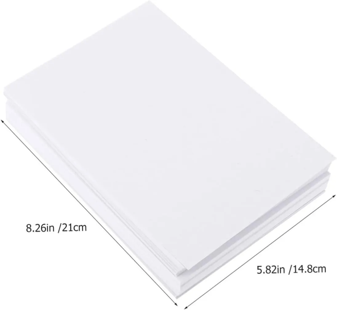 Housoutil 100pcs Watercolor Paper Paint Sketchbook Drawing Paper for Thick Paper Sketch Book Students Painting Papers Drawing Papers Drawing Supplies Students Stationery White