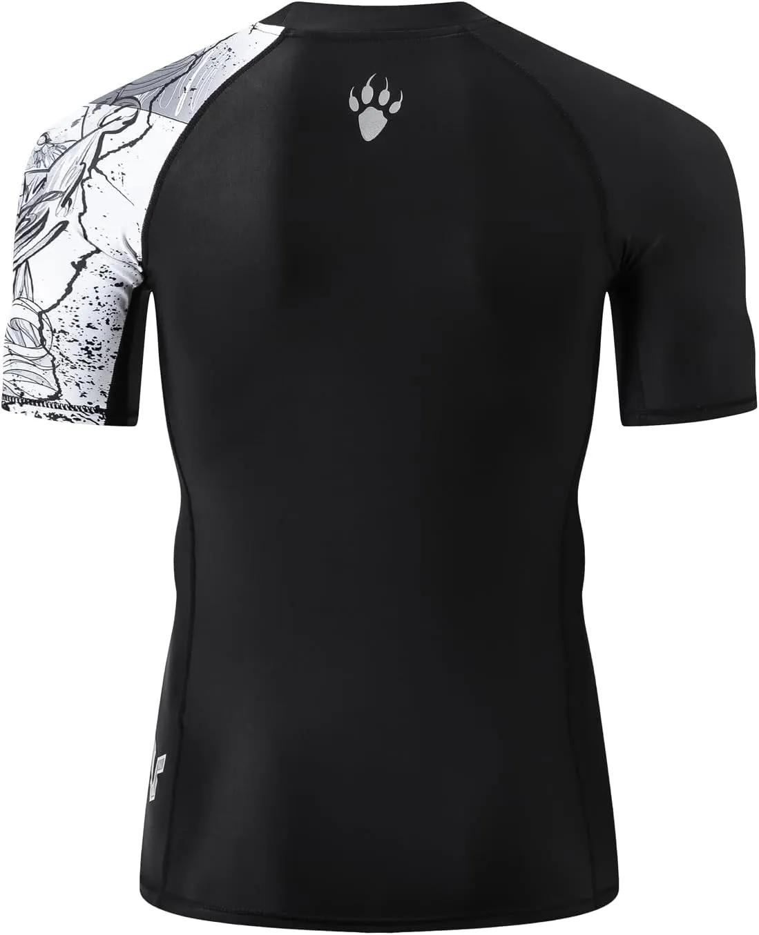 HUGE SPORTS Men's Splice UV Sun Protection UPF 50  Skins Rash Guard Short Sleeves